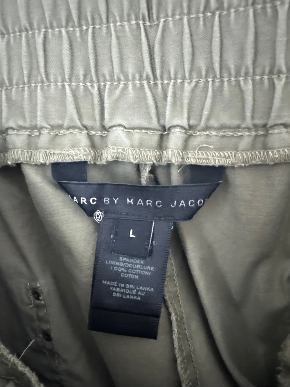 Marc Jacobs 2 pk Olive + Gray Casual Jogger Pants - Elastic Waist & Zip Pockets